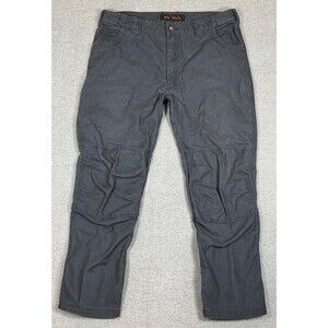 Walls Ditch Digger Work Pants Men's 30x32 Gray Double Knee Stretch Duck Canvas